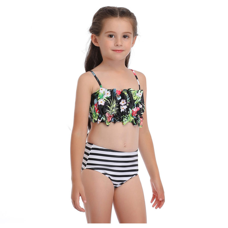 M Dchen Tankini Sport Wei Floral Darilo