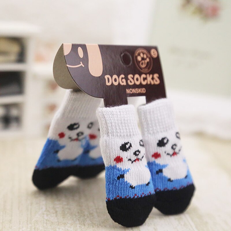 4 Stücke Hunde Schuhe Socken für kleine Hunde