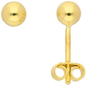 1 Paar Gold Ohrringe Ohrstecker 14 k 585 Gelbgold Ø 4 mm